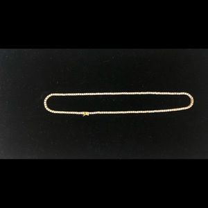 16 in. Gold tennis chain with diamonds